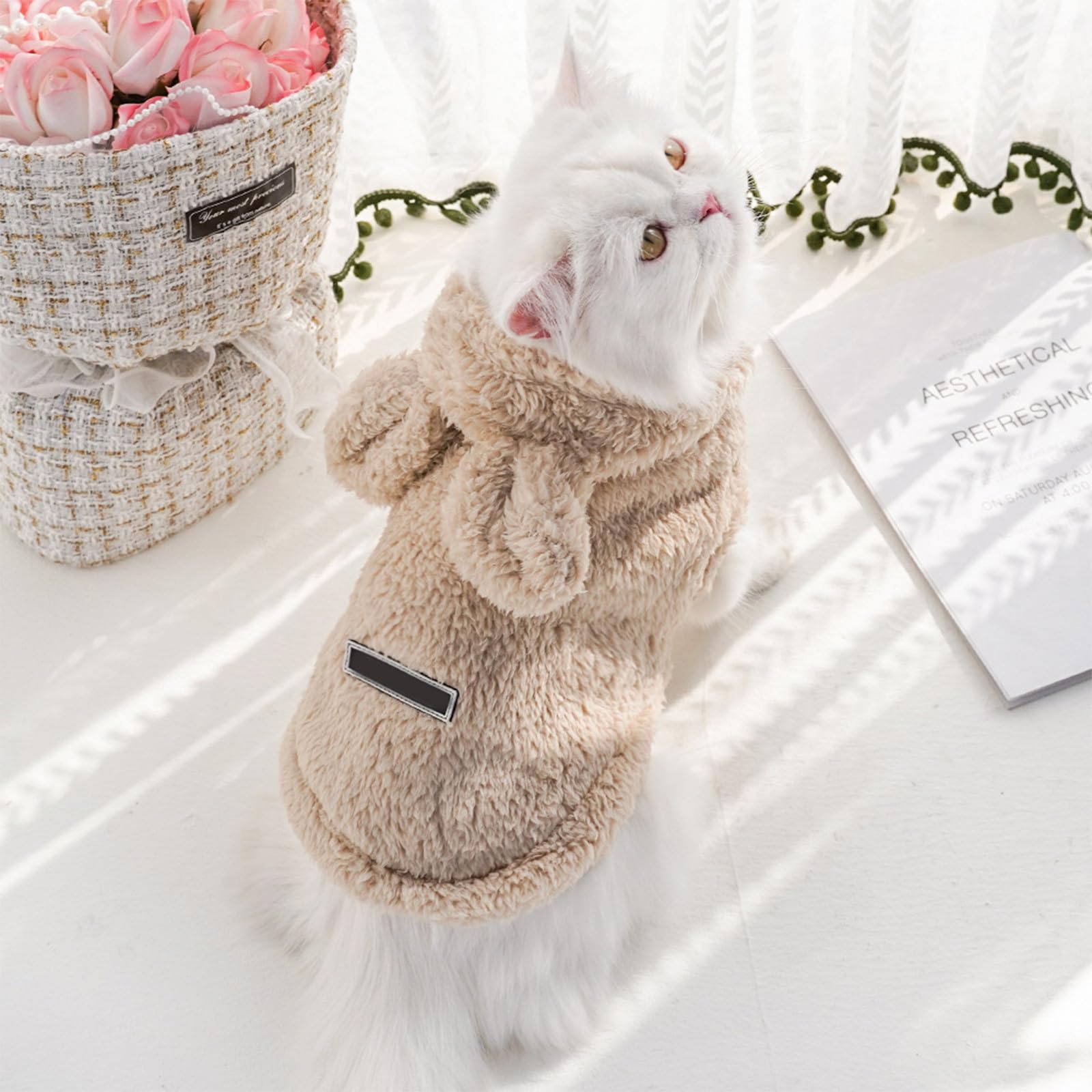 Amazon | 犬服 秋冬 小型犬 フリース ベスト モコモコ ふわふわ 犬の服
